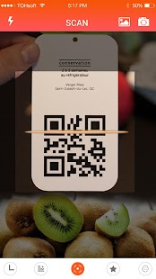 Экран сканера QR-кода и штрих-кода