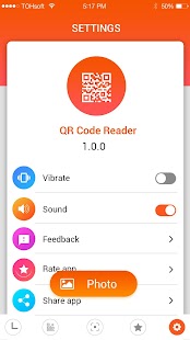 Экран сканера QR-кода и штрих-кода