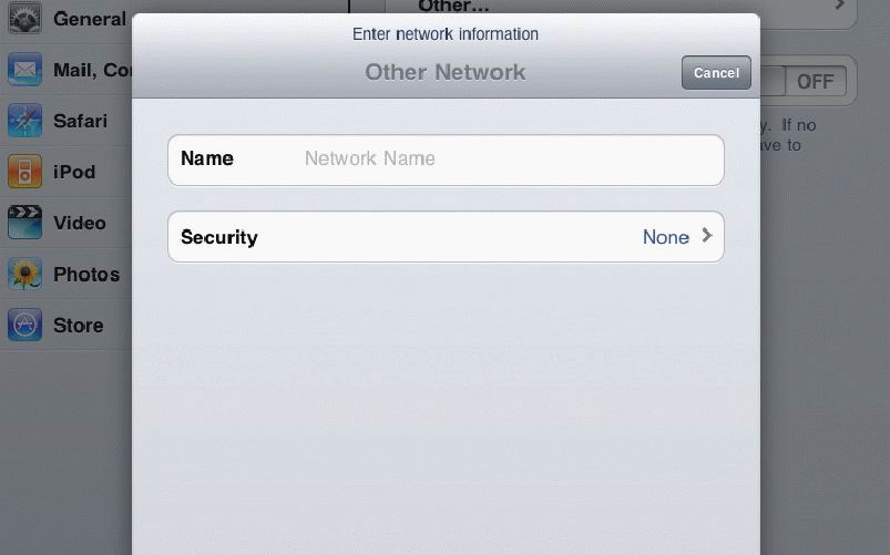 подключить iPad к Wi-Fi